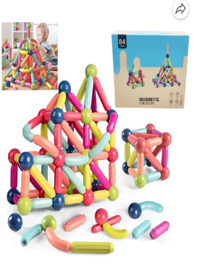 STEM Magnetic Sticks Building Blocks Toy For Kids, 3D Magnetic Balls ...
