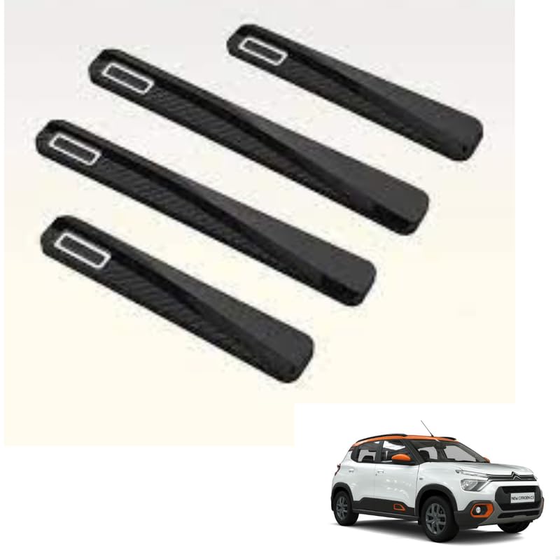 Autokaar Car Door Edge Guard Scratch Protector Moulding Black Carbon Fibre Design3R Universal for Citroen C3/C3 Aircross/C5 - Image 1