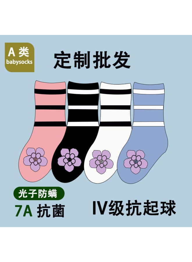 Xiongju Knitting Source Specializes In Processing And Customizing Double-needle Baby Mid-tube Walking Socks With Provided Pictures And Samples