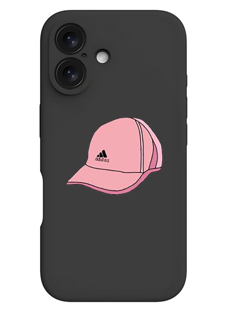 Theodor iPhone 16 Black Protective Slim Fit Case Liquid Silicone Cover with Full Body Protection Anti-Scratch Shockproof Case For iPhone - Cap - Image 1