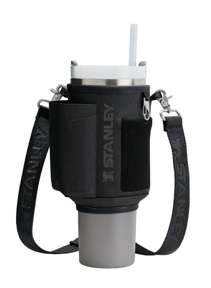 Stanley THE ALL DAY 40 OZ QUENCHER CARRY-ALL Tigerlily Black - Image 1