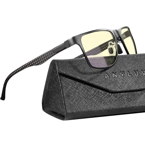 ANYLUV Blue Light Blocking Glasses Men Computer Gaming Glasses Lightweight Al-Mg Metal Anti Eyestrain Eye Protection - Image 1