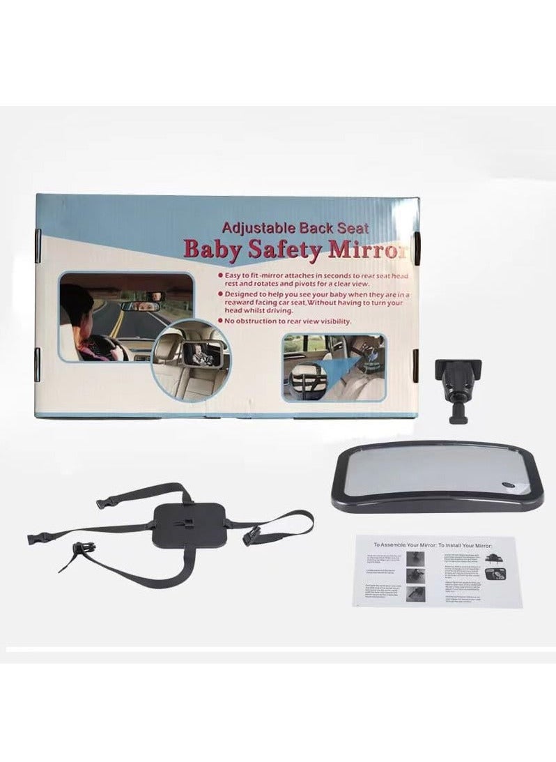 Captaintech - Baby Car Mirror，Stroller Mirror for Rear-Facing Infant Safety Seat Mirror, Wide Field of View, Crystal Clear, Drop ProofSimple Installation - Image 1