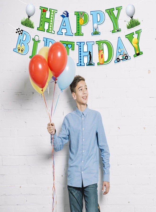 Chictry Golf Happy Birthday Banner Decorations for Boys Children Adults Man - Image 4