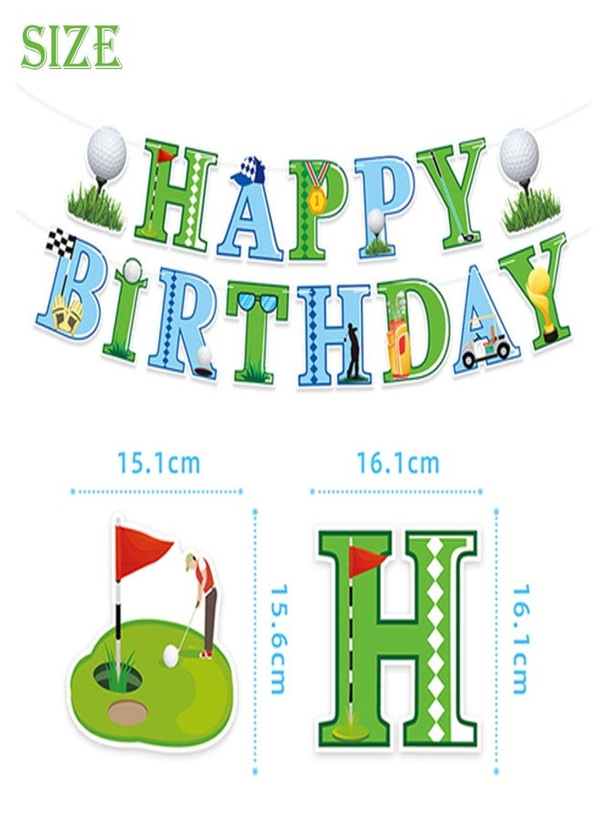 Chictry Golf Happy Birthday Banner Decorations for Boys Children Adults Man - Image 3