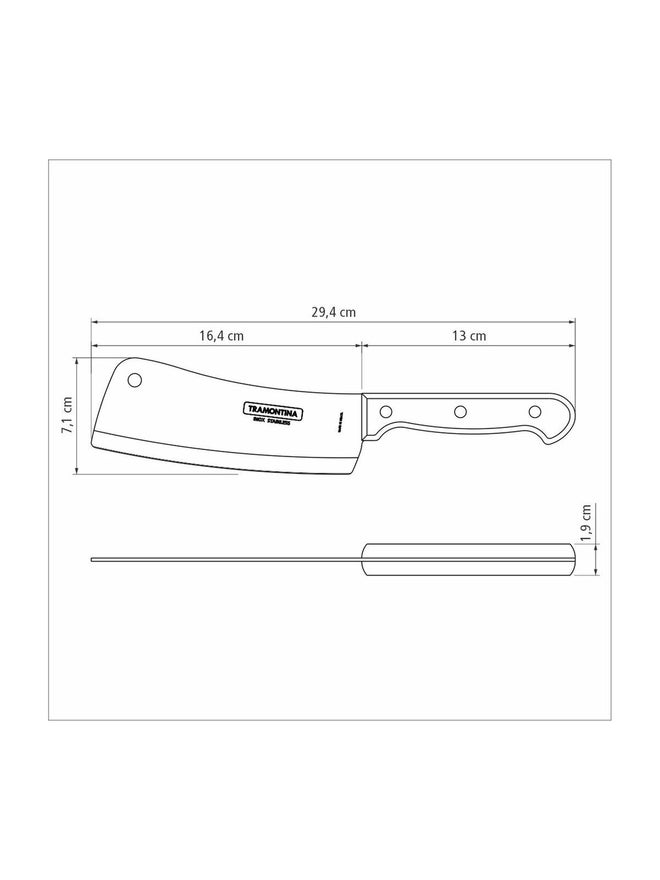 ترامونتينا سكين ترامونتينا بولي وود ٦ بوصة بشفرة ستانلس ستيل ومقبض أحمر آمن للغسل في غسالة الصحون - Image 3