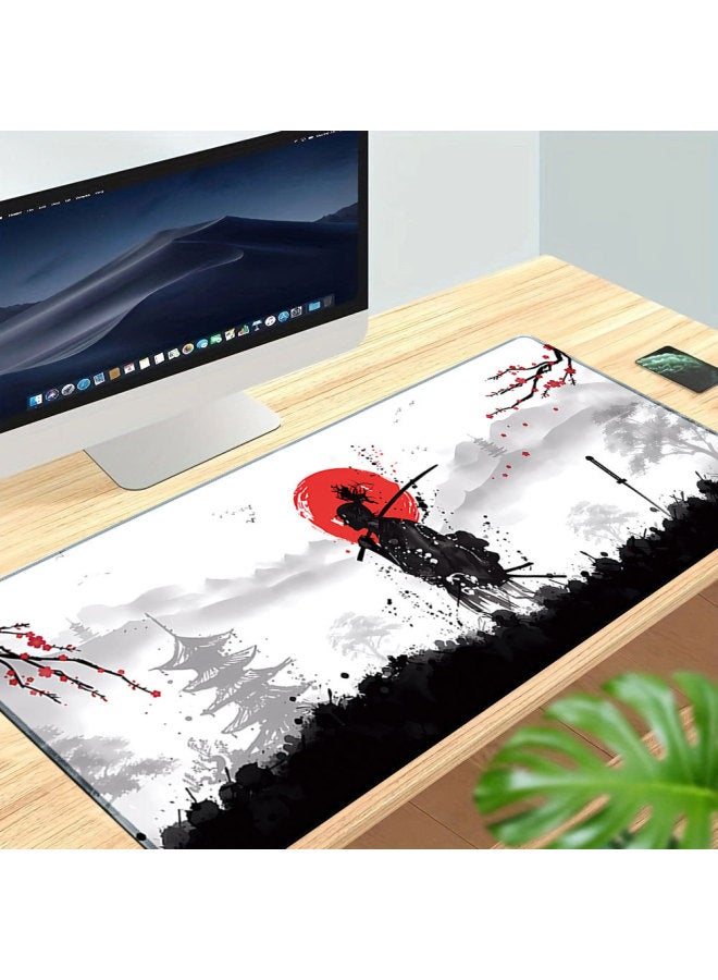 Mouse Pad Japanese Samurai Game Pad HD Printing Oversized Computer Office Keyboard Pad Lock Edge Desk Pad-Color:300*700*3mm-Pattern:ZY-RBWS-C-005 - Image 3