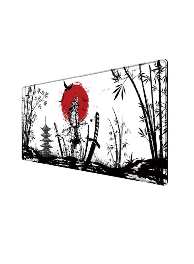 Mouse Pad Japanese Samurai Game Pad HD Printing Oversized Computer Office Keyboard Pad Lock Edge Desk Pad-Color:300*700*3mm-Pattern:ZY-RBWS-C-005 - Image 1
