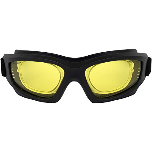 Birdz نظارات Birdz الرياضية المتطرفة - 3 أزواج من نظارات الأمان مع عدسات شفافة، دخانية وصفراء مع محول Rx - Image 3