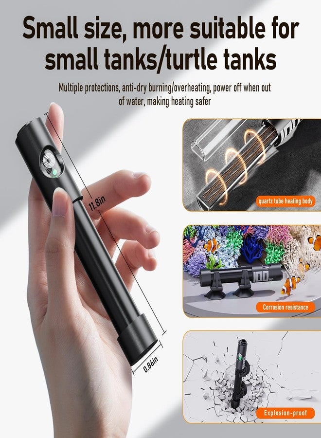 AQUASMITH Aquarium Heater,50w/100w/150w/200w/300w/500w Submersible Fish Tank Heater,External LED Controller, with Over-Temperature Protection and Automatic Power-Off When Leaving Water for. - Image 2