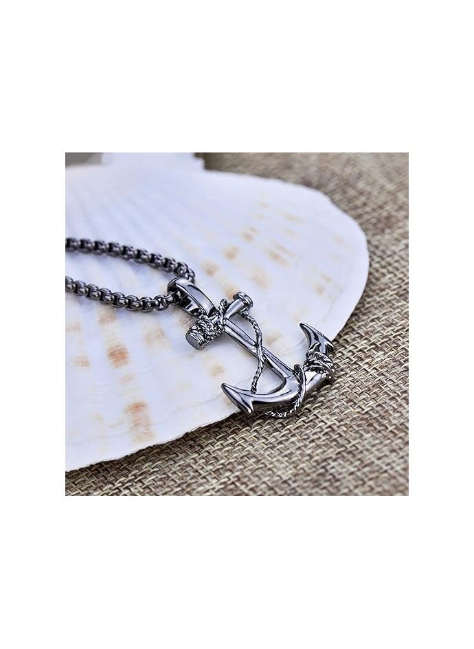 Home Clearance Sale - Fashion Retro Nautical Anchor Pendant Necklace Stainless Steel Jewelry Anchor Chain Accessories for Men&Womens - Image 1