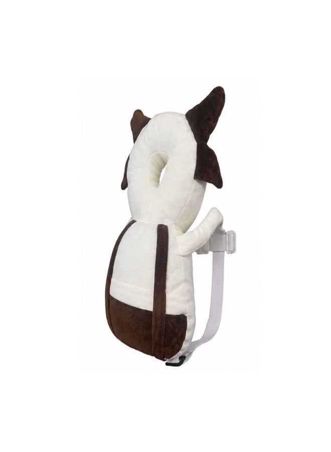 Ess Cubes Enterprise Baby Head Guard Safety Protector Cushion Plush Soft Toy Early Learning Toy Crawling Walking Running Toddler Fall Protection Baby Protector Child Adjustable Shoulder Strap Backpack (White, Cow) - Image 5