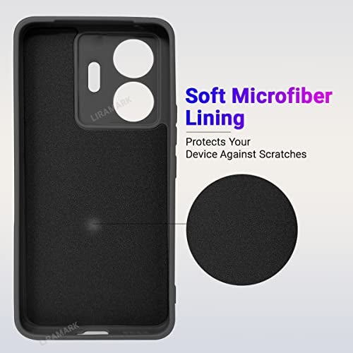 LIRAMARK Silicone Soft Back Cover Case for iQOO Z6 44W / Vivo T1 44W (Black) - Image 3