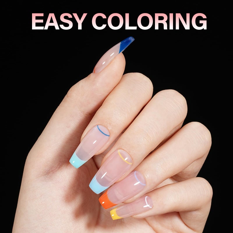 AILLSA Long Coffin Nail Tips Half Matte Full Cover Nails Tip Clear Acrylic Pre-Shaped Tips Flase Press on Nail Tips for Extentions Nails Manicure Salon DIY 216PCS 12 Sizes - Image 5