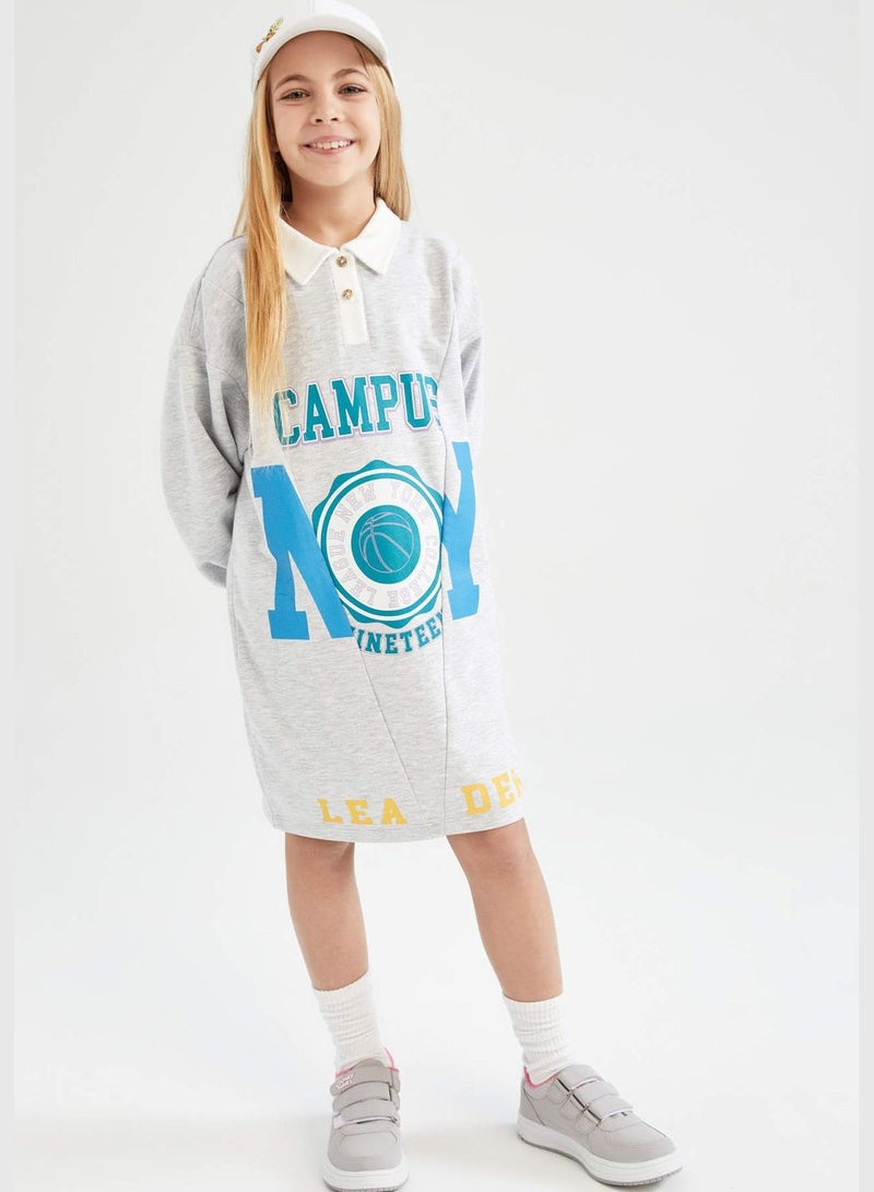 DeFacto Graphic Sweater Dress - Image 1