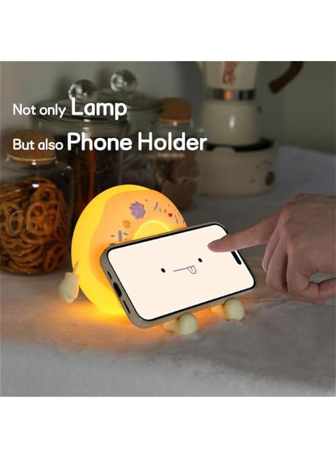 Doughnut Night Light - Cute Donut Night Lamp USB Rechargeable, Auto-Off Bedside Sleep Lamp, Office Study Room Home Desk Ornament, Birthday Gifts for Girls, Boys, Teens, Friends - Image 4