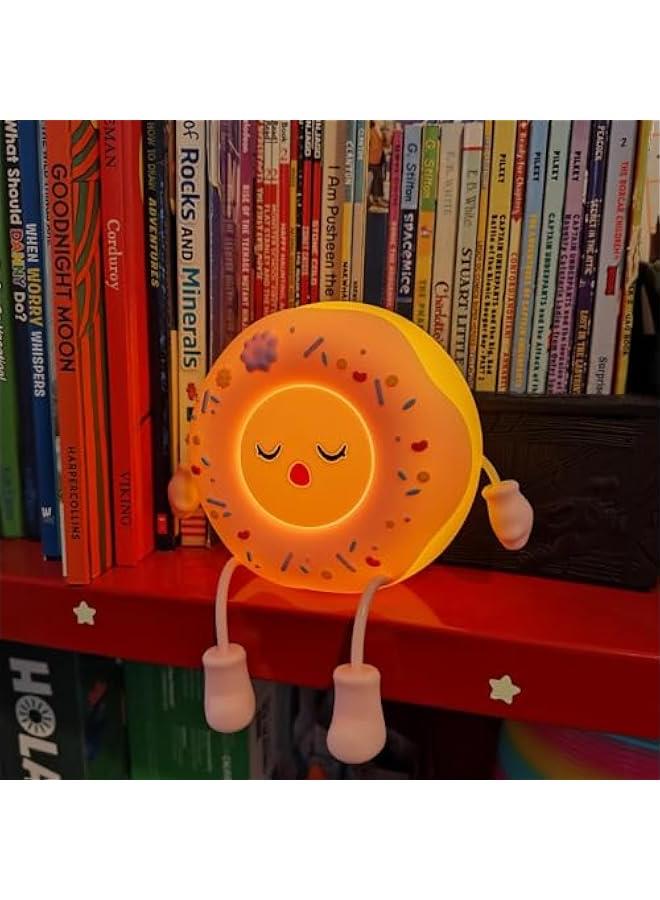 Doughnut Night Light - Cute Donut Night Lamp USB Rechargeable, Auto-Off Bedside Sleep Lamp, Office Study Room Home Desk Ornament, Birthday Gifts for Girls, Boys, Teens, Friends - Image 3