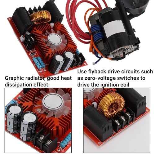 LiebeWH ZVS Driver Module 12V to 30V DC High Voltage Generator with Flyback Transformer Heater Coil Boost Power Supply Board for Induction Heating - Image 4