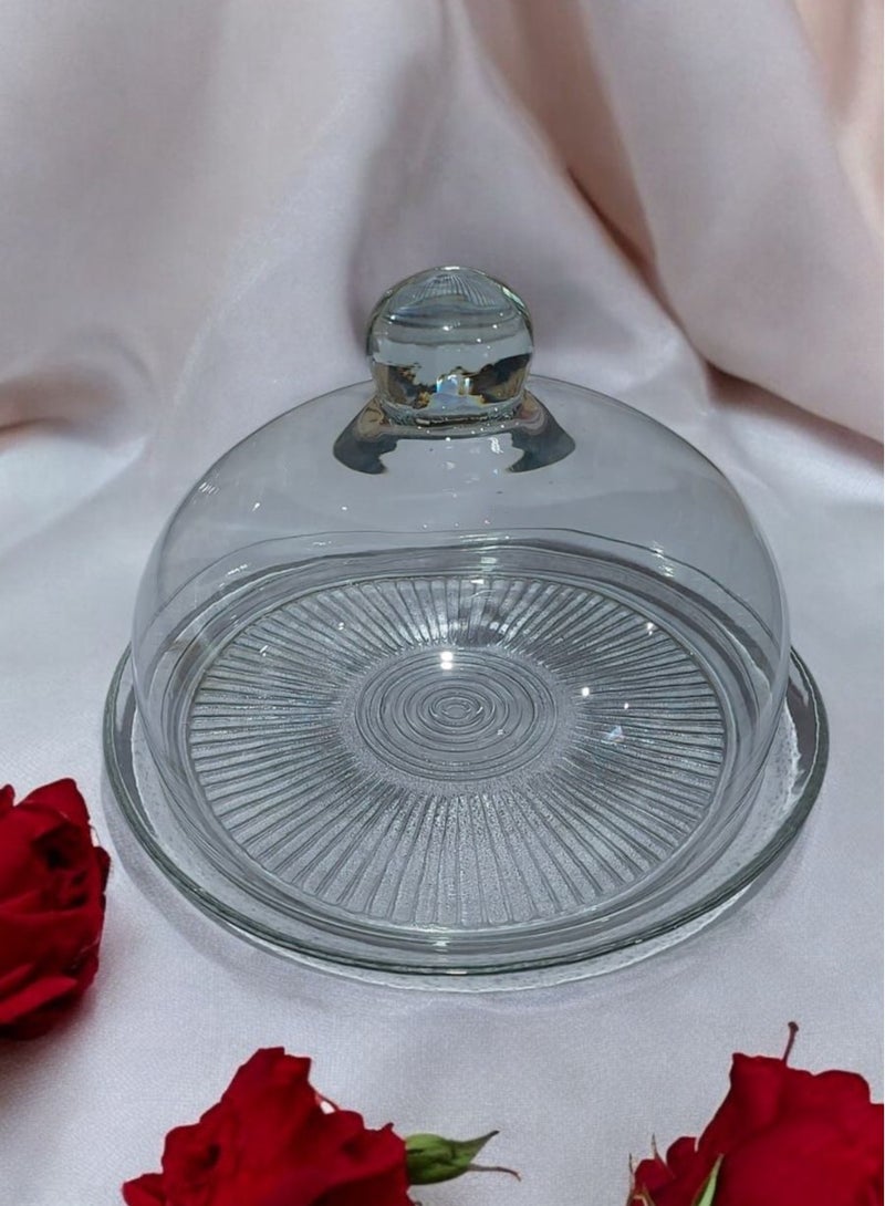 طبق زجاج كبير - Image 1