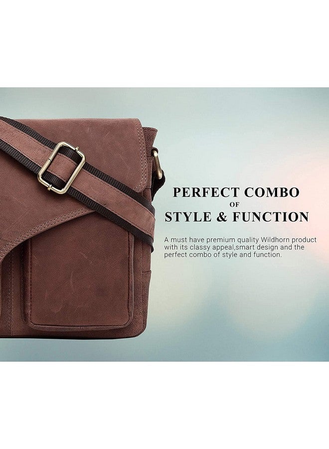 Wildhorn حقيبة رسائل جلدية أصلية من وايلد هورن للرجال | مدمجة، أنيقة ومتينة | إغلاق بفلاب | حزام قابل للتعديل | ضمان لمدة 1 سنة - Image 3