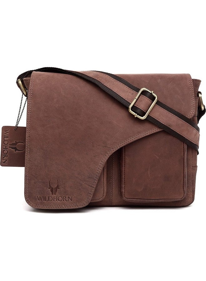 Wildhorn حقيبة رسائل جلدية أصلية من وايلد هورن للرجال | مدمجة، أنيقة ومتينة | إغلاق بفلاب | حزام قابل للتعديل | ضمان لمدة 1 سنة - Image 1