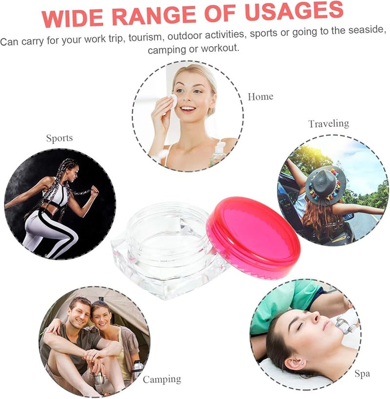 12 Pcs Travel Toiletries Containers Small Jars For Lotion With Flat Bottom Lids - Image 3