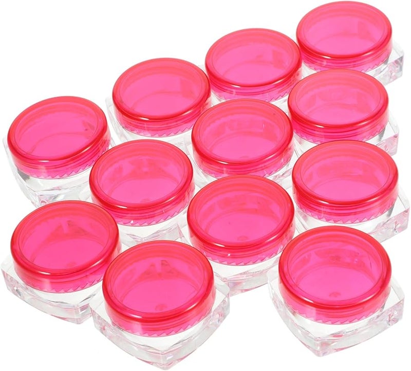 12 Pcs Travel Toiletries Containers Small Jars For Lotion With Flat Bottom Lids - Image 1