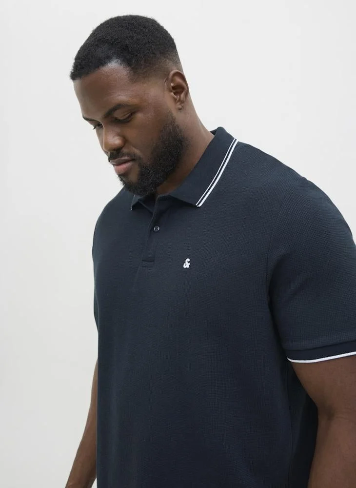JACK & JONES Sky Captain Detail:Play Logo Plus Size Polo for Men | Best Price UAE