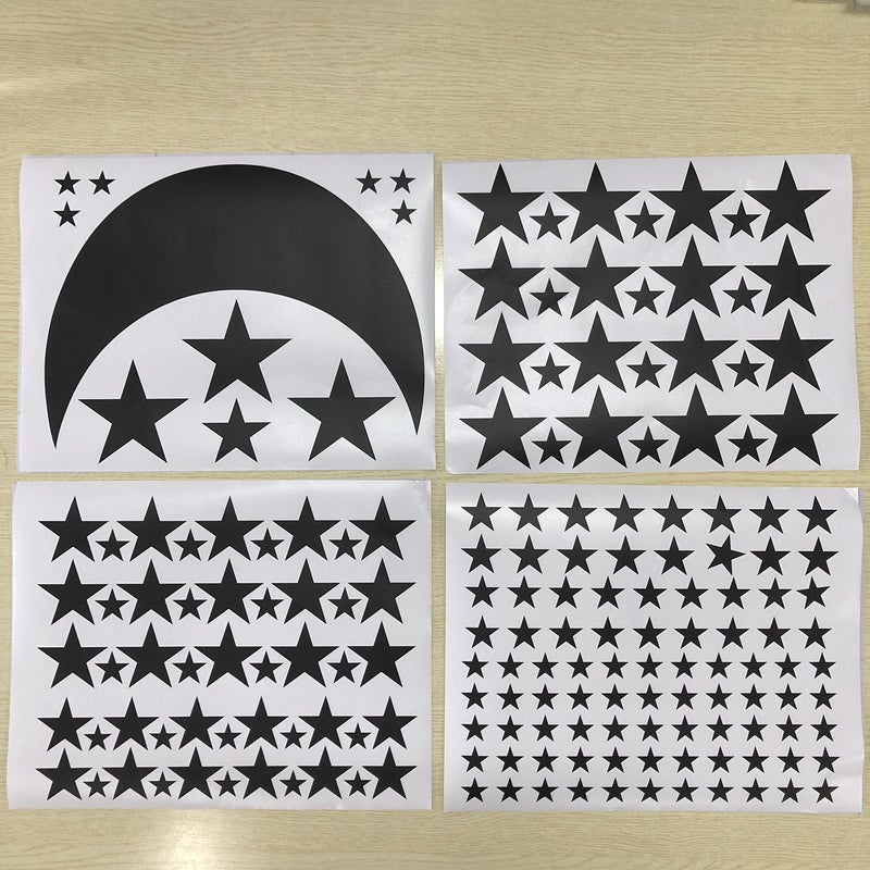 JURUOXIN Moon and Stars Wall Decal Vinyl Sticker for Kids Boy Girls Baby Room Decoration Good Night Nursery Wall Decor Home House Bedroom Design YMX16 (Black) - Image 5
