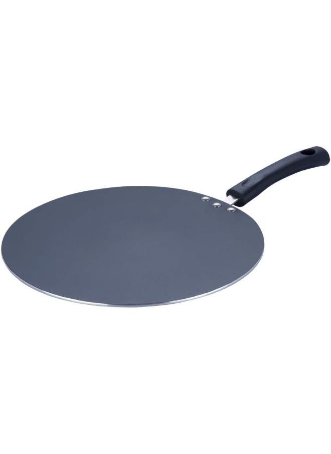 VINOD مقلاة زست الألمنيوم غير اللاصقة المسطحة المتعددة لتحضير الروتي، البراثا، الدوسا، البيض، الفطائر، الكريب - 32.5 سم، بطبقة سيراميك ثلاثية، سمك 4 مم إضافي، مناسبة للغاز والطهي بالحث، مقبض باكلايت، خالية من PFOA - Image 1