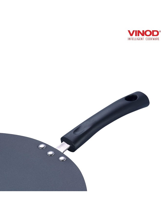 VINOD Zest Aluminium Non Stick Flat Multi Tawa for Roti, Paratha, Dosa, Egg, Pancake, Crepe- 32.5 cm, 3Layer Ceramic Coating, 4mm Extra Thick, Induction and Gas Stove Friendly, Bakelite Handle, PFOA Free  - Image 5