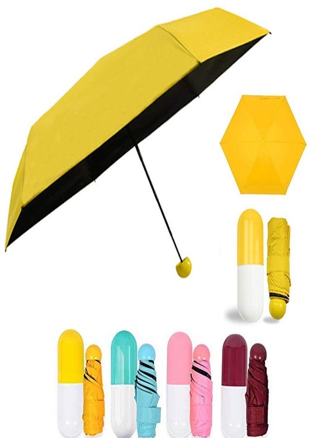 MACLOOM Ultra Lights and Small Mini Umbrella with Cute Capsule Case, 5 Folding Compact Pocket Umbrella, Especially for Women, Men, Kids - Image 1