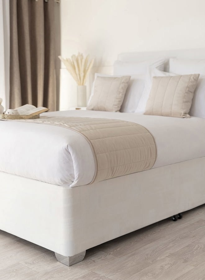 Belledorm Box Spring Cover - Transform Your Bed with This Fully Elasticated Faux Suede & Stretch Wrap-Around 4 Sides Bed Skirt (White, King/Cal King/Olympic Queen) - Image 2