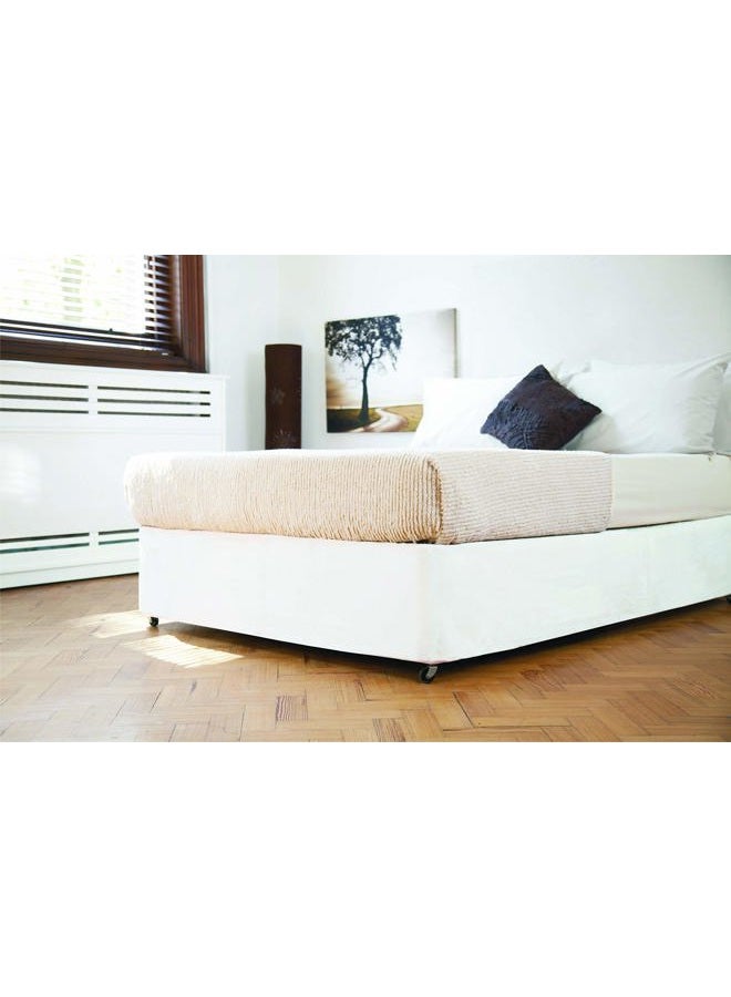 Belledorm Box Spring Cover - Transform Your Bed with This Fully Elasticated Faux Suede & Stretch Wrap-Around 4 Sides Bed Skirt (White, King/Cal King/Olympic Queen) - Image 5