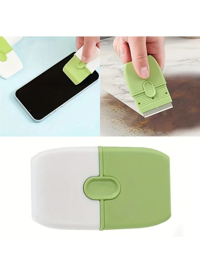 1pc Mini Scraper With Protective Cover Portable Dual Head Ceramic Wall Tile Cleaner - Image 3
