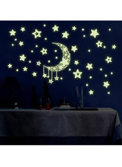 Generic Glow in The Dark Stars and Moon Wall Stickers DIY Night Glow Wall Decals 21X30CM  - Image 1