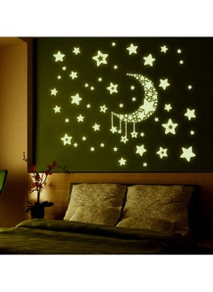 Generic Glow in The Dark Stars and Moon Wall Stickers DIY Night Glow Wall Decals 21X30CM  - Image 3