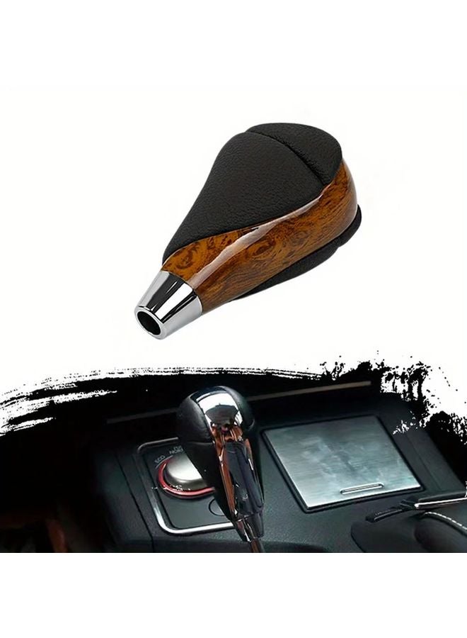 Yellow Carbon Fiber Faux Leather Automatic Gear Shift Knob for Lexus IS250 2006 2012 - Image 2