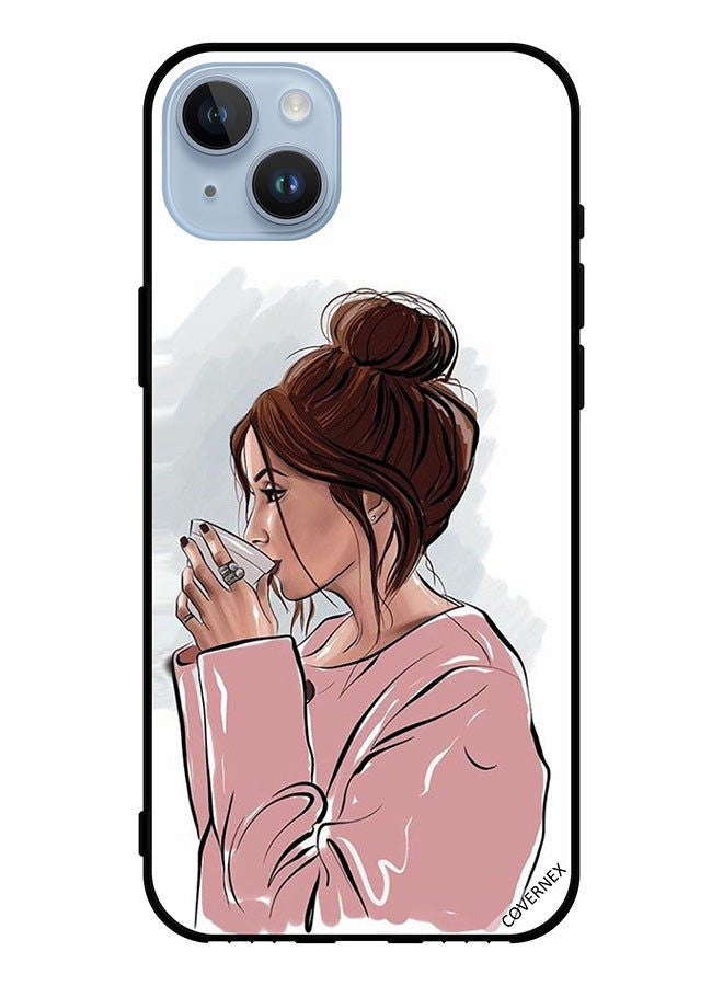 Covernex Protective Case Cover For Apple iPhone 14 Plus Drinking Tea - Image 1