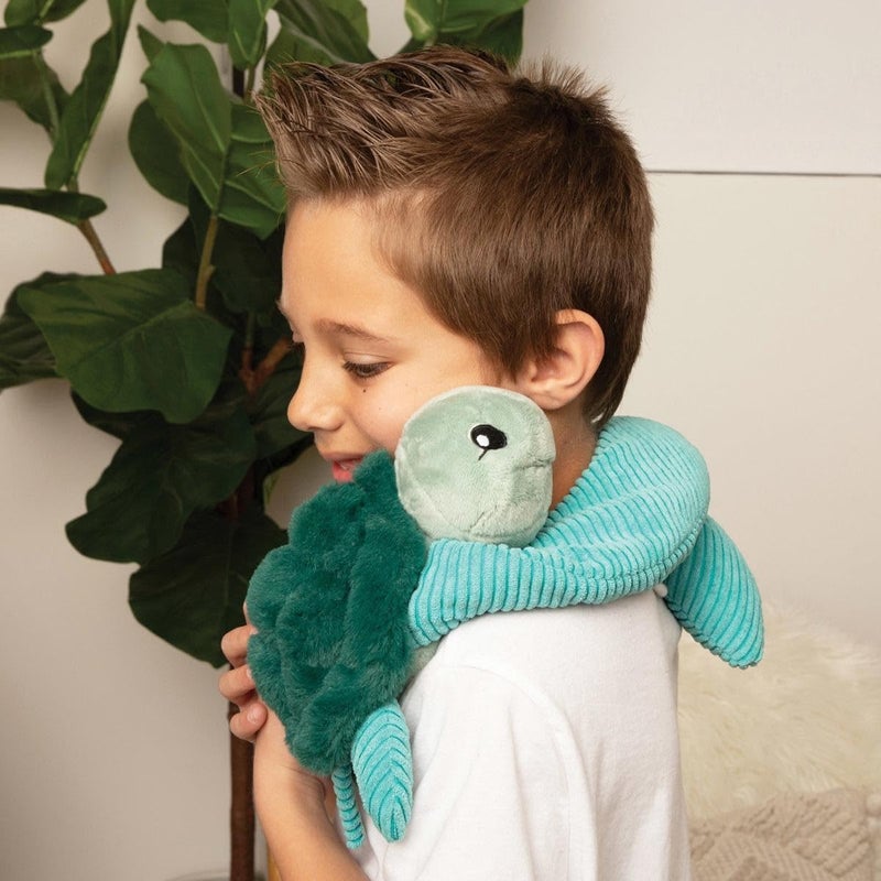 HUGIMALS Hugarounds Sidney the Sea Turtle 2.5 lb Microwaveable & Freezable Weighted Plush Neck & Shoulder Wrap | Soothing, Comforting Hugs for Self-Care & Relaxation | Unscented for Ages 2+ - Image 2