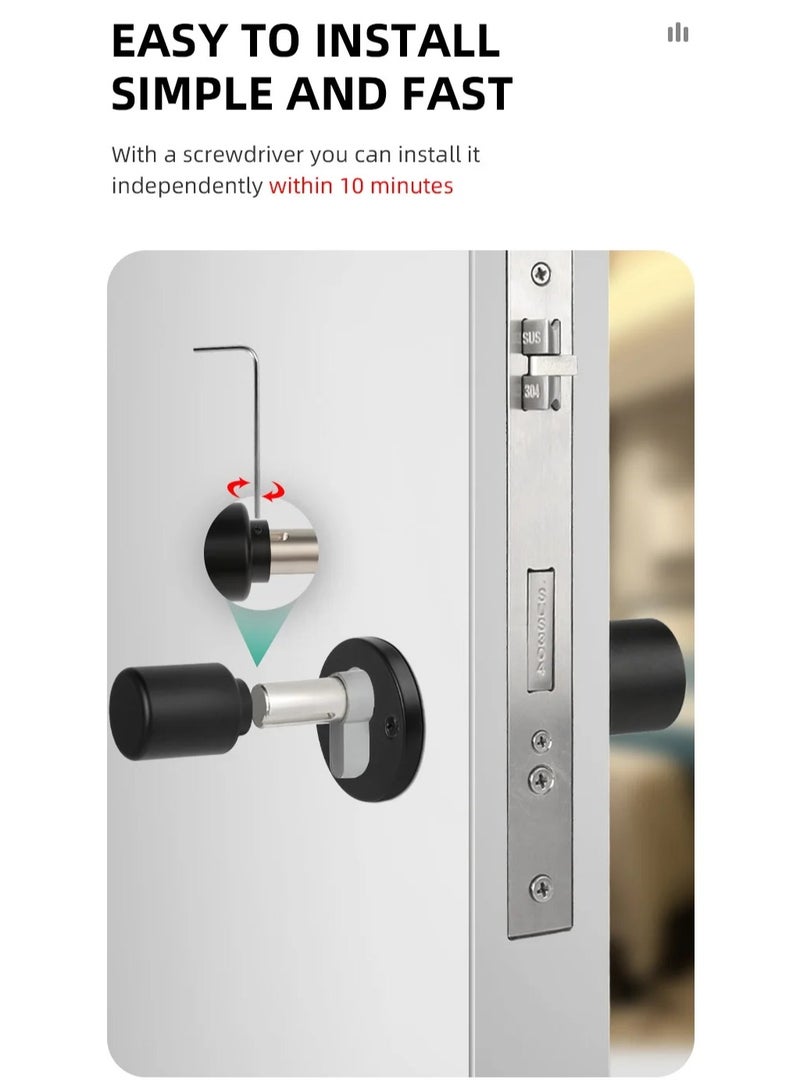 AROAQ Tuya APP Fingerprint Bluetooth RFID Card Euro Cylinders Smart Door Lock Digital Keyless Replace Electronic Lock for Home Hotel - Image 2