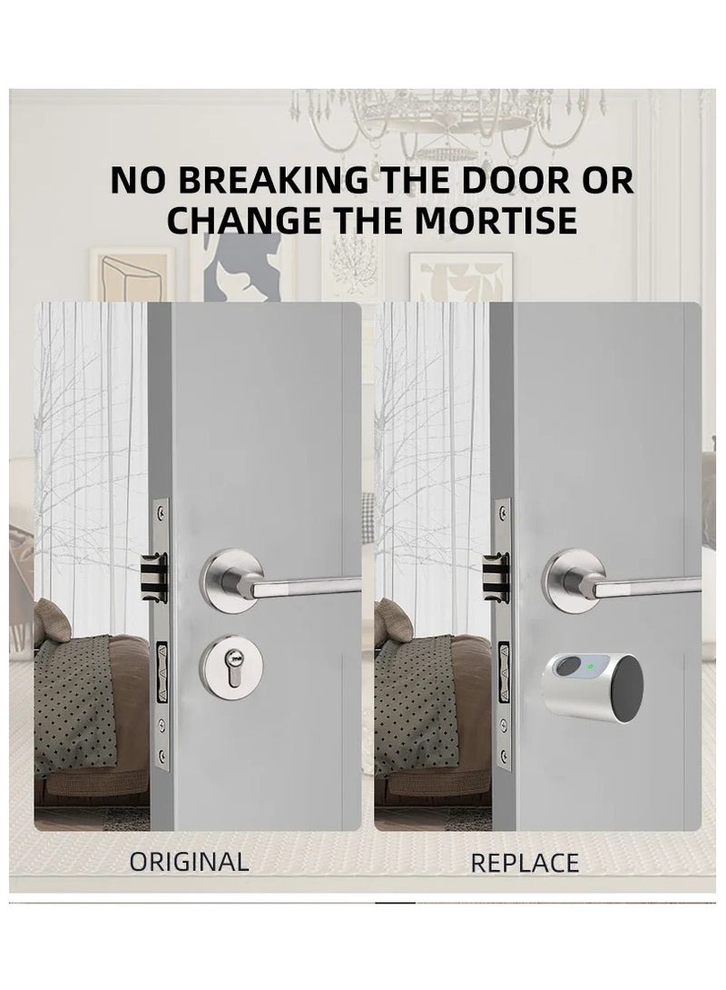 AROAQ Tuya APP Fingerprint Bluetooth RFID Card Euro Cylinders Smart Door Lock Digital Keyless Replace Electronic Lock for Home Hotel - Image 3