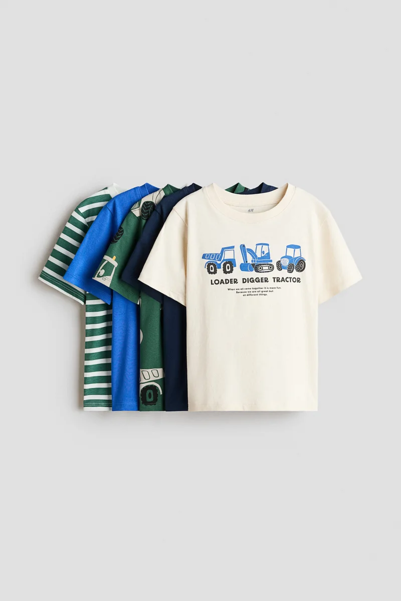 H&M 5-pack cotton T-shirts
