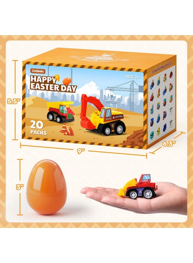 ZenBombs Easter Eggs with Toys Inside-20 PCS Colorful Plastic Easter Eggs Filled with Toy Vehicles for Kids-Surprise Egg for Easter Egg Hunt, Basket Stuffers and Birthday Party Favors - Image 2