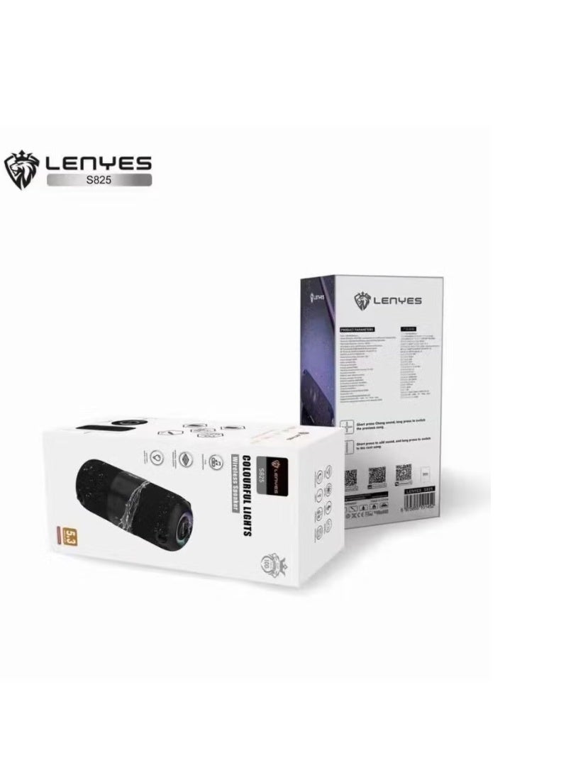 Lenyes S825 Portable Bluetooth Speaker, TWS Stereo, IPX6 Waterproof, HiFi Sound - Image 2