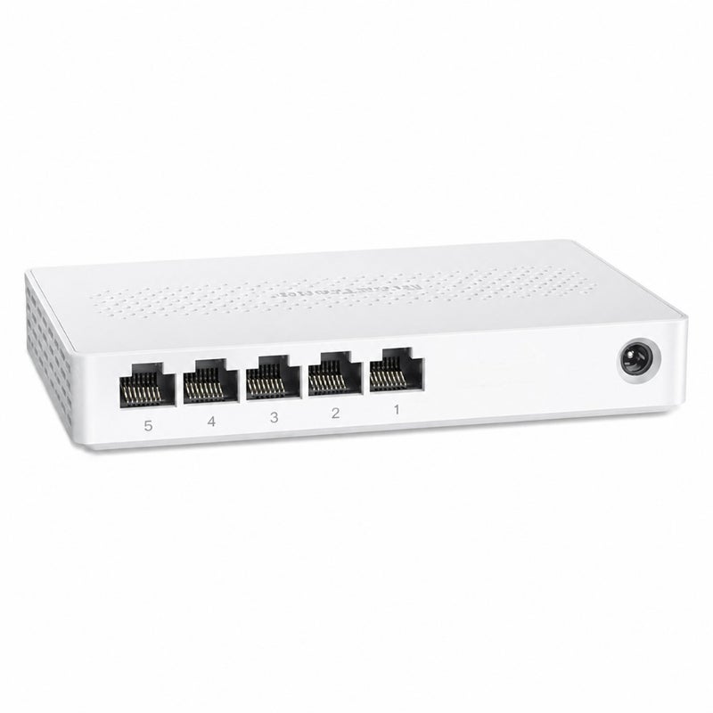 محول إيثرنت غير مُدار بسعة 2.5 جيجابايت لوحدة التحكم في الألعاب والكمبيوتر الشخصي ووحدة التخزين المتصلة بالشبكة (NAS)؛ تصميم بدون مروحة من سبائك الألومنيوم باللون الأسود مع إعداد التوصيل والتشغيل وحماية مدى الحياة - Image 1
