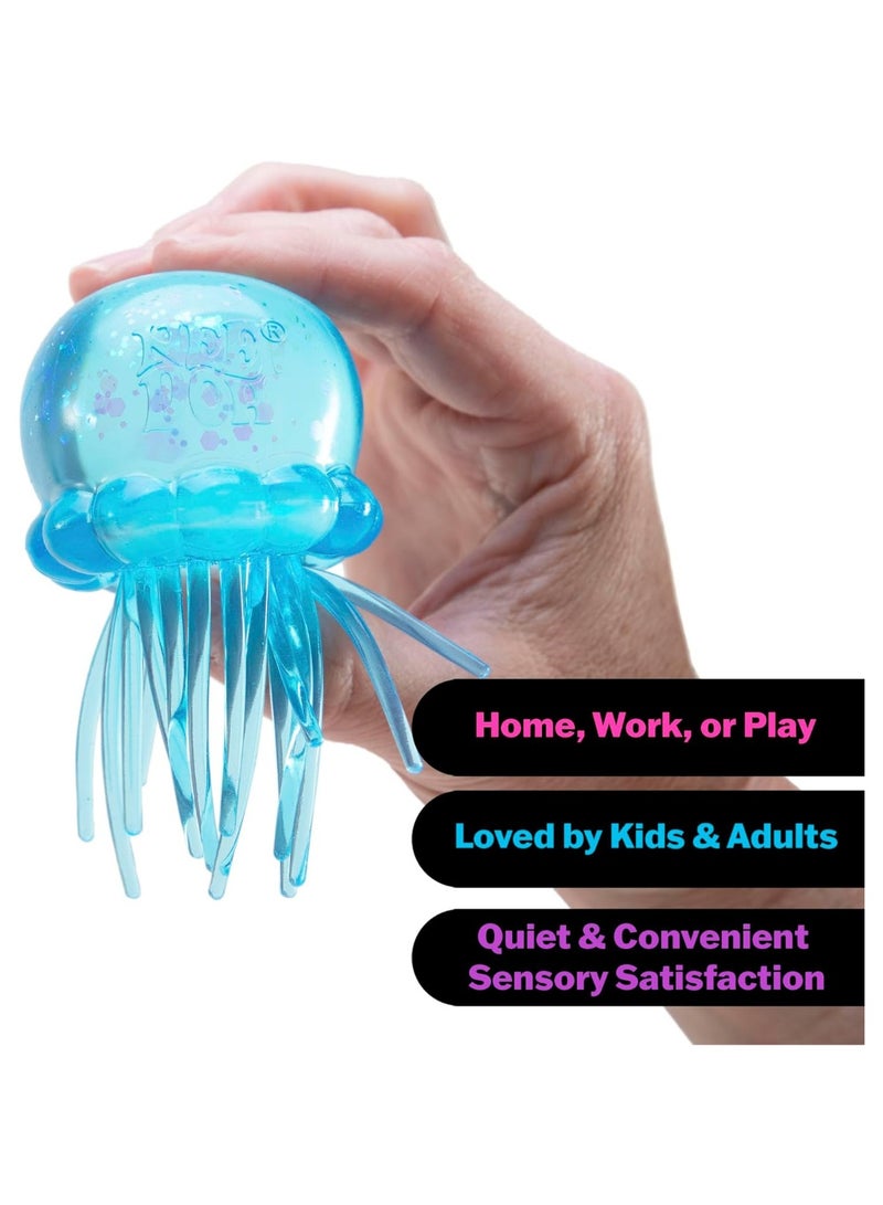 Needoh NEE DOH Jelly Squish | Jelly-like Stress-Relieving Toy with Swinging Tentacles - A Sensory Relief Tool (Blue) - Image 2