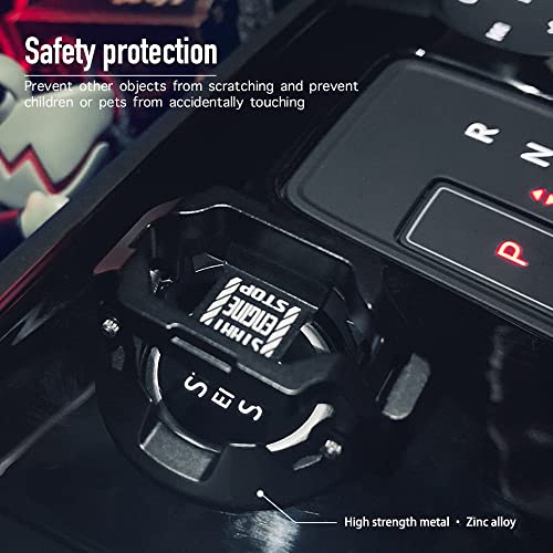 Tybasthe 𝙊𝙧𝙞𝙜𝙞𝙣𝙖𝙡 | Push Start Button Cover, Metal Mecha Car Engine Start Stop Button Cover Protector, Cool Car Accessories Interior Decor Sticker Decals Motorcycle Key Ignition Switch Cover, Red - Image 5