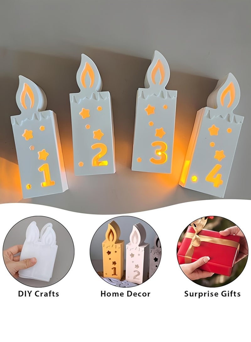 GOOGO Numbers Silicone Moulds, Christmas Silicone Mould, Christmas Candle Mould, Epoxy Resin Moulds for Candles DIY Decoration - Image 4