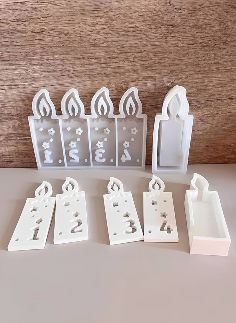 GOOGO Numbers Silicone Moulds, Christmas Silicone Mould, Christmas Candle Mould, Epoxy Resin Moulds for Candles DIY Decoration - Image 5